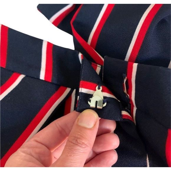 Ark & Co Red and Black Stylish Striped Women's Pleated Pants NWT Womens Sz Small - Picture 10 of 11